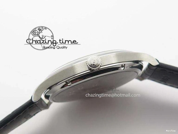 MIROTIME 0322 Portuguese IW545407 Black Dial ZF 1:1 Best Edition On Dark Blue Leather Strap DailyWear 7337